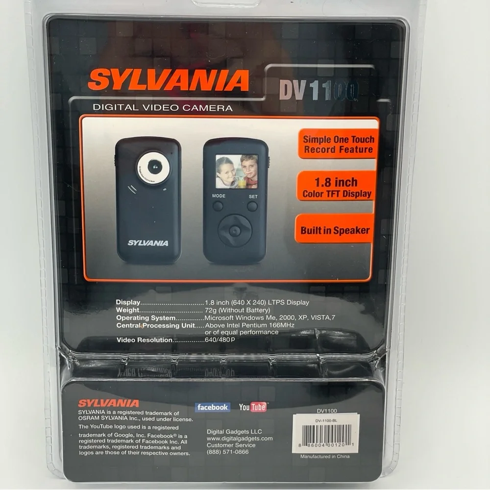 Sylvania DV1100 Digital Video Camera 1.8